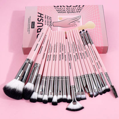 20Pcs Makeup Brushes with Box Professional Cosmetic Powder Eye Shadow Foundation Blush Blending Beauty Tool for Women