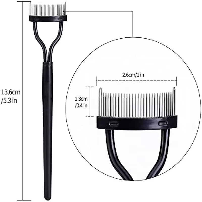 Eyelash Comb Eyelash Separator Tool Designed Eyelash Brush Separator with Comb Cover Eyelash Comb for Eyelash Makeup Brush