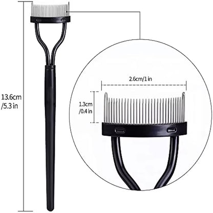 Eyelash Comb Eyelash Separator Tool Designed Eyelash Brush Separator with Comb Cover Eyelash Comb for Eyelash Makeup Brush
