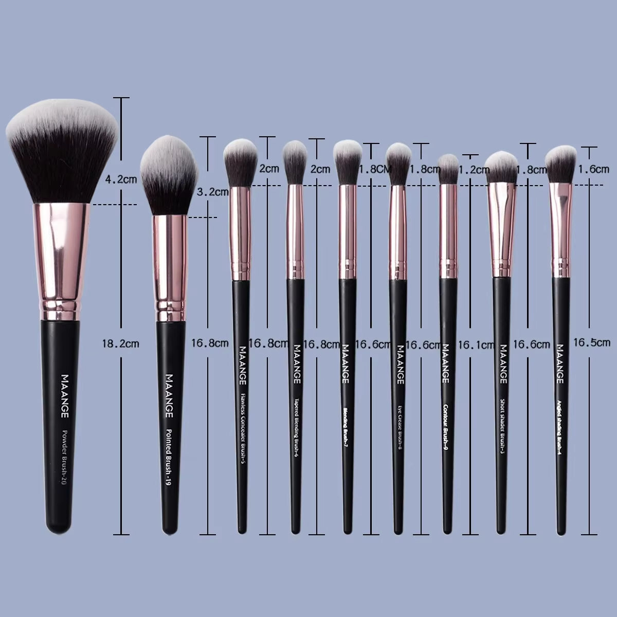 20Pcs Makeup Brushes with Box Professional Cosmetic Powder Eye Shadow Foundation Blush Blending Beauty Tool for Women
