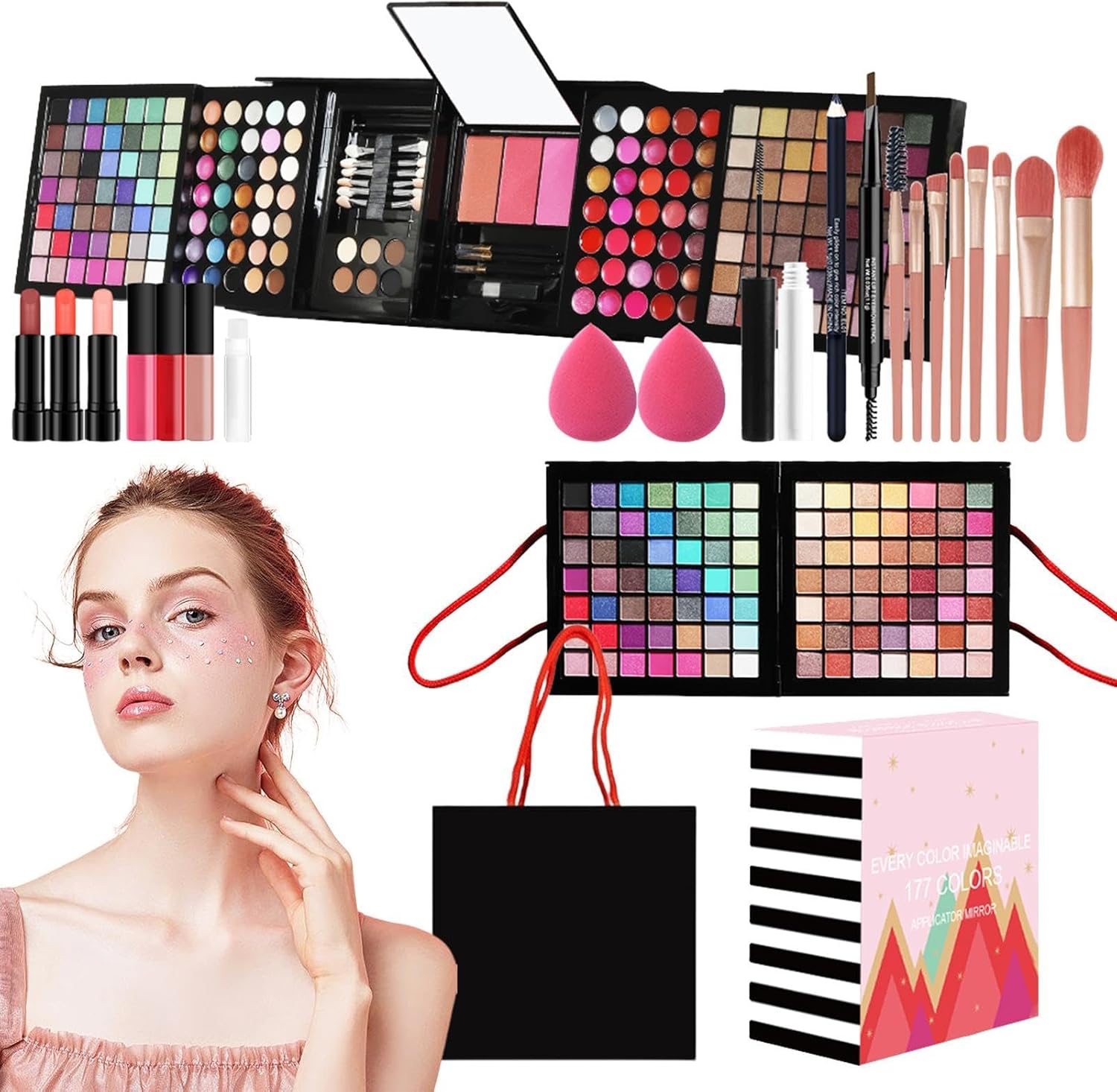 Transformez Votre Look avec le Kit de Maquillage Complet pour Femme - Tout en Un pour Débutantes et Pros!